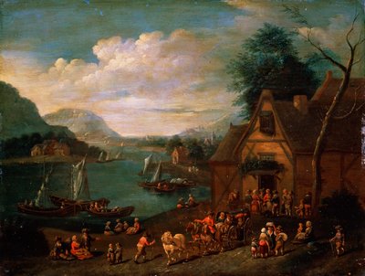 Una taverna sulla spiaggia, XVI-XVIII secolo da Flemish master
