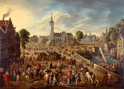 Veduta della piazza principale di Lier, ca 1620-1625 da Flemish master