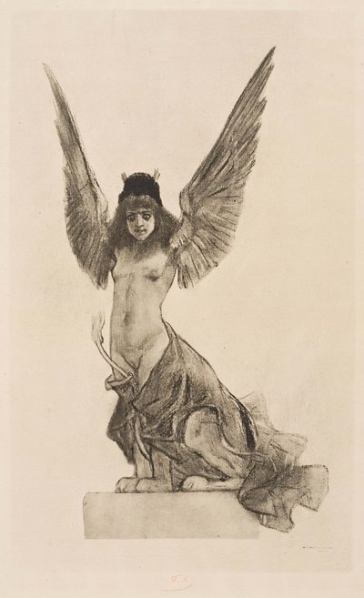 Sfinge femminile o parallela da Félicien Rops