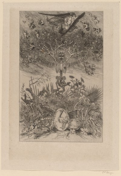 Frontespizio: I naufraghi (Les Epaves) da Félicien Rops