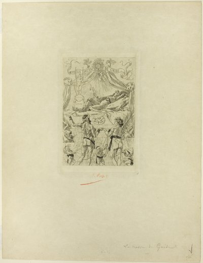 Frontespizio di La messe de Gnide da Félicien Rops