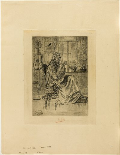 Vecchia con ago da Félicien Rops