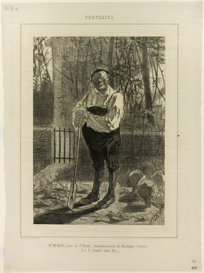 Ritratto di Monsieur Dubois, curato di St. Pierre... da Félicien Rops