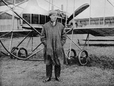 Gara aerea Londra-Manchester: Mr Jack Alcock e il suo biplano Maurice Farman, 1914 da Flight Photo