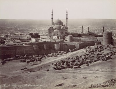 Caire presso Mokkatam, 1870s da Félix Bonfils