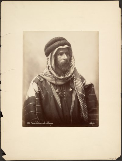 Sceicco beduino di Palmira da Félix Bonfils