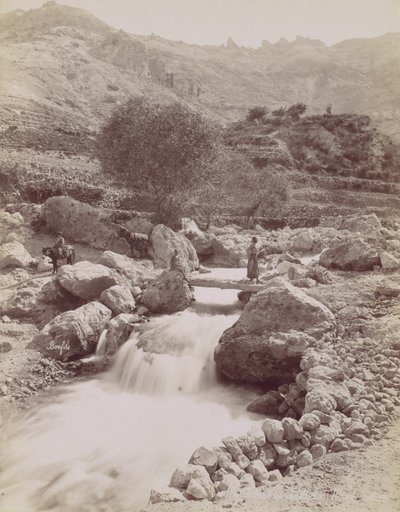 Cous du Kadisha, Monte Libano, 1860s-80s, stampato ca. 1870 da Félix Bonfils