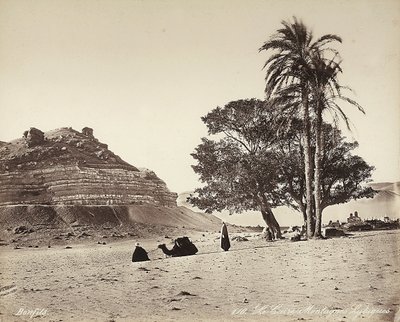 Area desertica alla periferia del Cairo, Egitto da Félix Bonfils