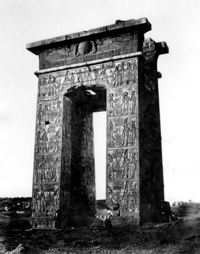 Porta a nord di Karnak, Nubia, Egitto, 1878 da Félix Bonfils