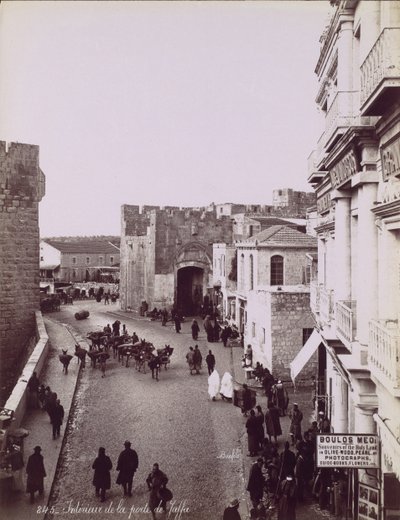 Interno della Porta di Giaffa, ca. 1870 da Félix Bonfils
