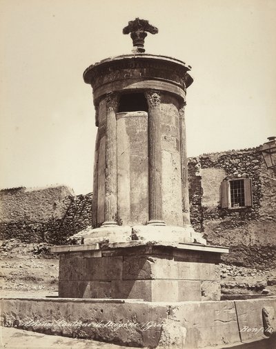 Monumento a Lisicrate, situato nella città di Atene da Félix Bonfils