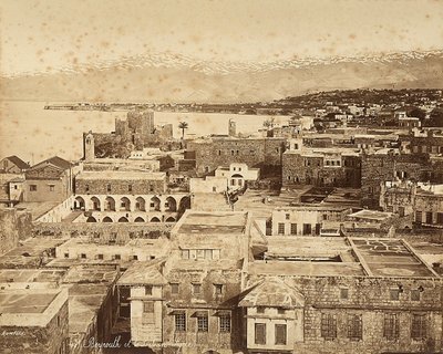 Veduta panoramica di Beirut, Libano da Félix Bonfils