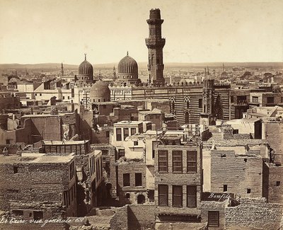 Veduta panoramica del Cairo, Egitto da Félix Bonfils