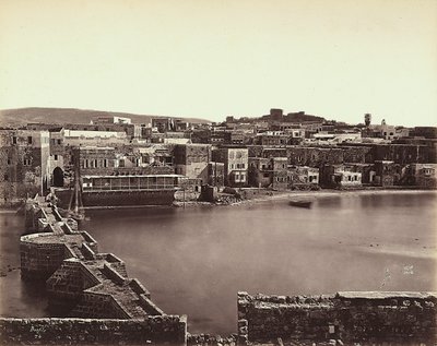 Vista panoramica di una città in Israele da Félix Bonfils