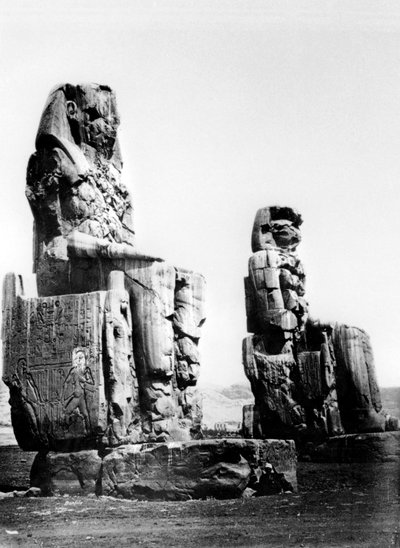 I Colossi di Memnone, Tebe, Nubia, Egitto da Félix Bonfils