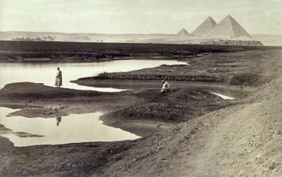 Le Piramidi di Giza, c.1880 da Félix Bonfils