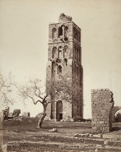 Veduta della Torre dei Quaranta Martiri, in Israele da Félix Bonfils