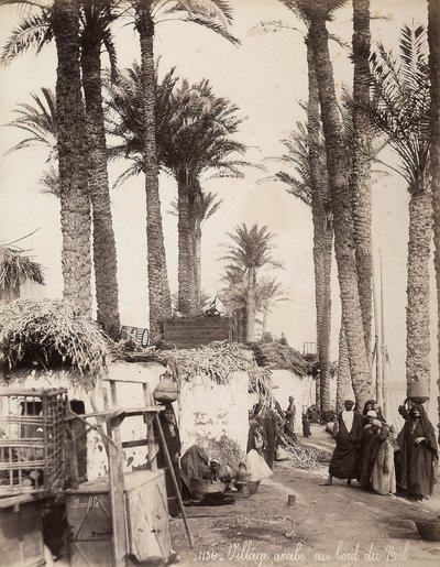 Villaggio sulle rive del Nilo da Félix Bonfils