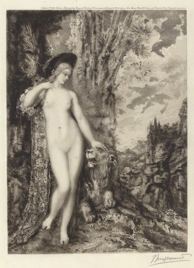 Il leone amoroso da Félix Bracquemond, after Gustave Moreau