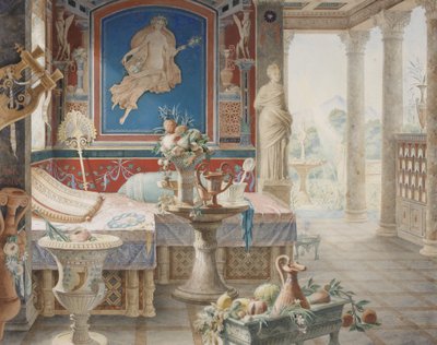 Fantasia Architettonica nello Stile di Pompei da Félix Duban