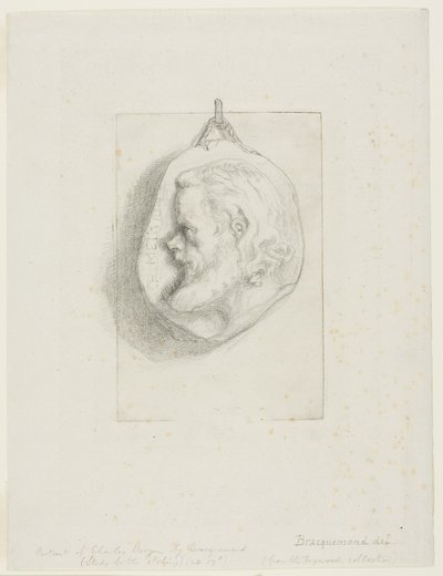 Profilo Ritratto di Charles Meryon da Félix Henri Bracquemond