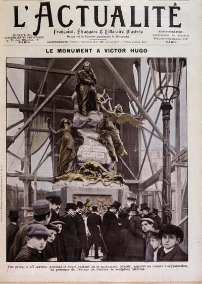 Inaugurazione del monumento a Victor Hugo di Barrias, Parigi, 17 gennaio da Félix Joseph Barrias