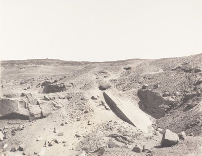Assuan, Cave di Granito - Antico Sistema di Estrazione da Félix Teynard