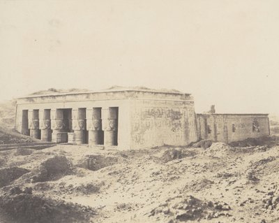 Dendérah Tentyris, Tempio di Athôr - Vista Generale, 1851-52, stampato 1853-54 da Félix Teynard