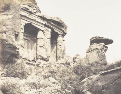 Djébel Selséleh Silsilis, Steli Architettoniche Intagliate, 1851-52, stampato 1853-54 da Félix Teynard