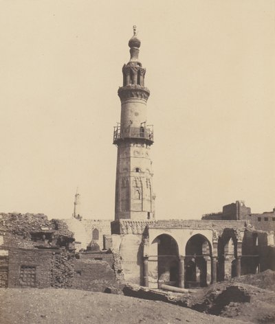 Djirdjeh, Moschea in Rovine sul Bordo del Nilo, 1851-52, stampato 1853-54 da Félix Teynard