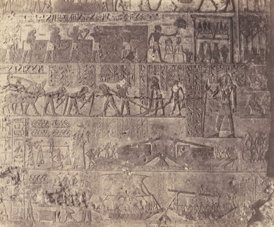 El-Kab éléthya, Architettura Ipogea - Tomba di Phapé - Scultura..., 1851-52, stampato 1853-54 da Félix Teynard