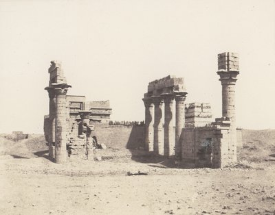Erment Hermonthis, Vue Générale des Ruines -Tempio e Mammisi, 1851-52, stampato 1853-54 da Félix Teynard
