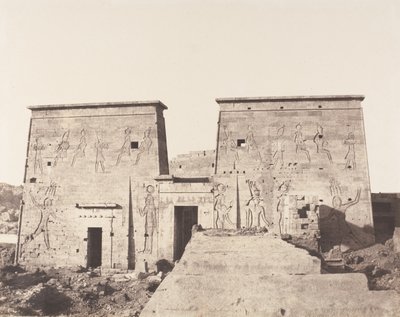 Ile de Fileh Philæ, Primo Pilone - Vista dalla Piattaforma da Félix Teynard