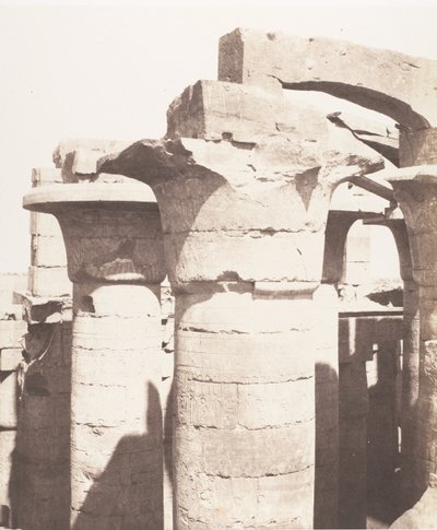Karnak Tebe, Palazzo - Sala Ipostila - Colonnato Centrale - Capitelli da Félix Teynard
