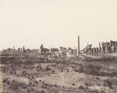 Karnak Tebe, Vista Generale delle Rovine Presa da Nord-Est, 1851-52, stampato 1853-54 da Félix Teynard