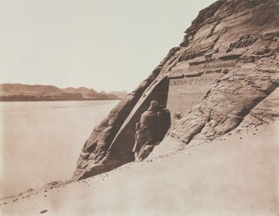 Grande Speos - Veduta presa dalla pendenza sabbiosa Tempio di Ramesse II, Abu Simbel, 1851-1852 da Félix Teynard