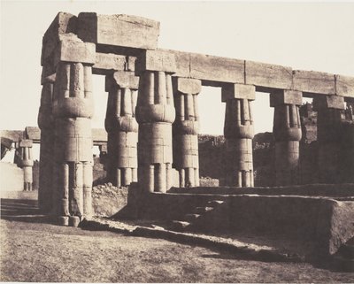 Louksor Tebe, costruzione posteriore - gallerie - parallele, 1851-52 da Félix Teynard