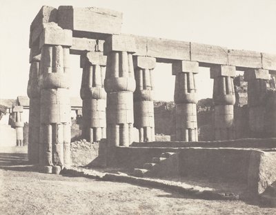 Louksor Tebe, Costruzione Posteriore - Gallerie Parallele da Félix Teynard