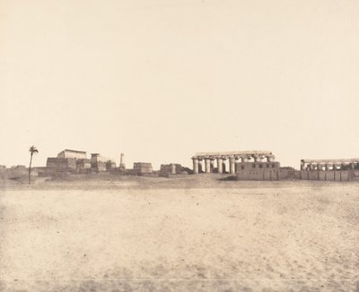 Louksor Tebe, vista generale delle rovine, 1851-52 da Félix Teynard
