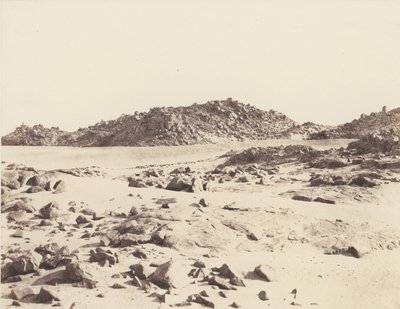 Première Cataracte, Montagne Granitiche Coperte di Sabbie da Félix Teynard