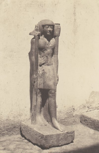 Syout Lycopolis, Statua appartenente al Dottor Cuny, 1851-52, stampato 1853-54 da Félix Teynard