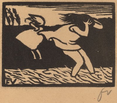 Bagnanti sorpresi da una tempesta, 1893 da Félix Vallotton