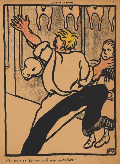 Crimini e Punizioni XX, 777: Aiuto! Mi stanno rubando la cotoletta! da Félix Vallotton