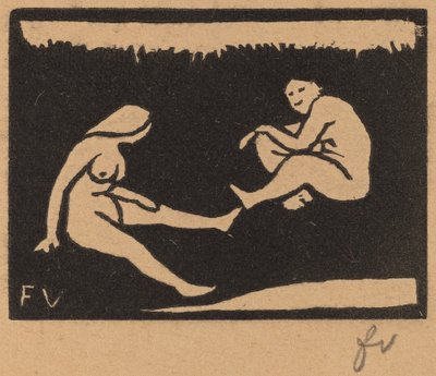 Due bagnanti sedute (Deux baigneuses assises) da Félix Vallotton