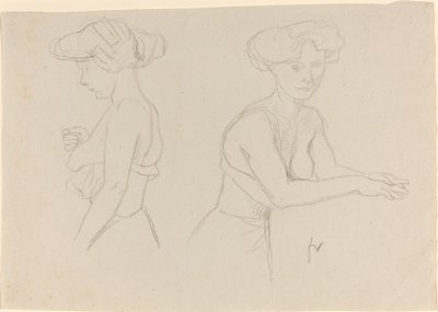 Due Studi di una Donna che si Veste da Félix Vallotton