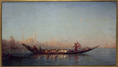 Costantinopoli, il caïque della Sultana, tra il 1880 e il 1890 da Félix Ziem