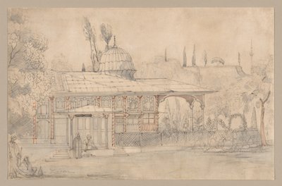 Padiglione vicino a una moschea (recto) da Félix Ziem