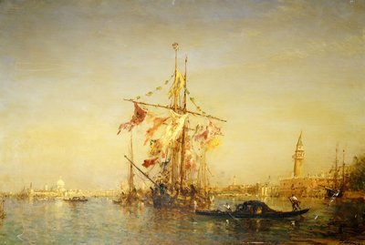 Il Bacino di Venezia con navi da Félix Ziem