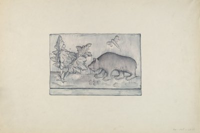 Pannello in rilievo con orso da Flora Merchant