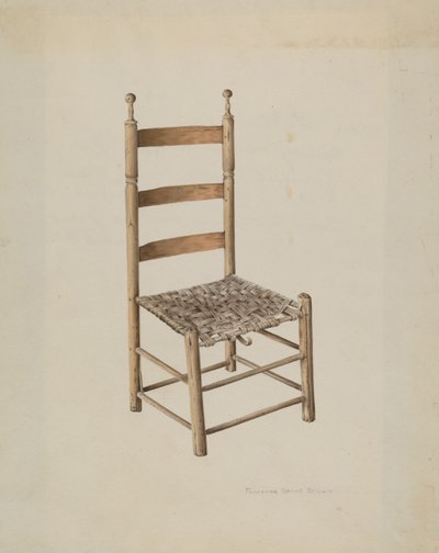 Sedia a schienale a scala da Florence Grant Brown